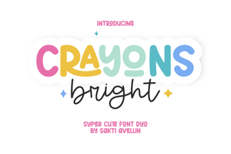Vibrant Crayons Bright Font for Creative Projects