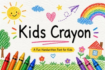 Creative Kids Crayon Font for Fun Design Projects